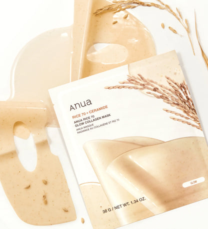 Anua Rice 70 Glow Collagen Mask